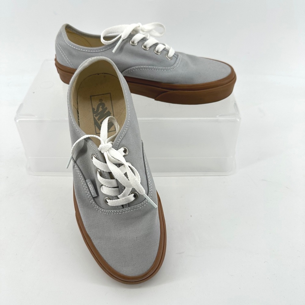 Vans Authentic Sneakers Skater Casual Streetwear Neutral Women 7 Gray Gum